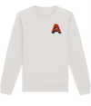 A INITIAL EMBROIDERED ORGANIC SWEATER