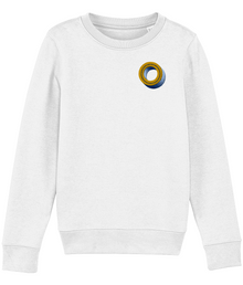  O Initial Embroidered Organic Kids Sweater