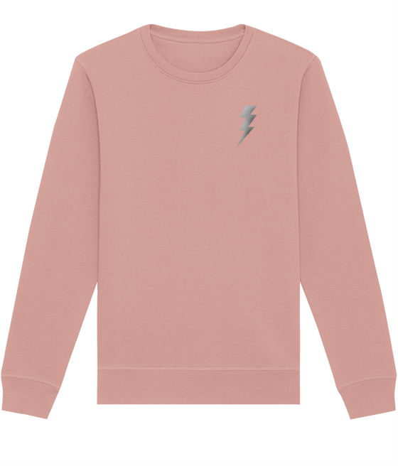 Embroidered Bolt Organic Sweater
