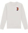J INITIAL EMBROIDERED ORGANIC SWEATER