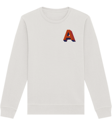  A INITIAL EMBROIDERED ORGANIC SWEATER