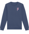 F INITIAL EMBROIDERED ORGANIC SWEATER