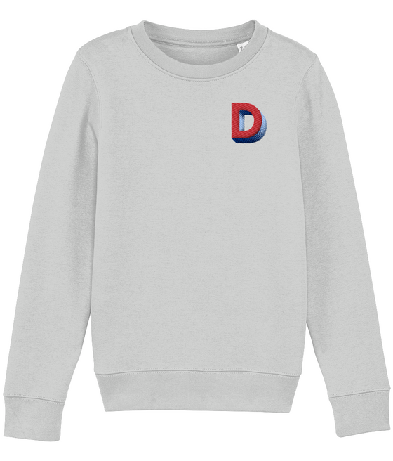 D Embroidered Organic Kids Sweater