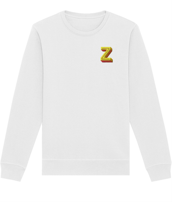Z INITIAL EMBROIDERED ORGANIC SWEATER