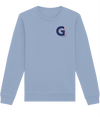 G INITIAL EMBROIDERED ORGANIC SWEATER