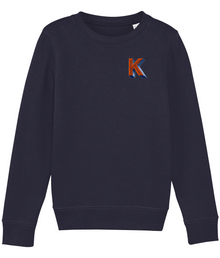  K Initial Embroidered Organic Kids Sweaters