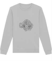  Grey Leopard Organic Mix Sweater
