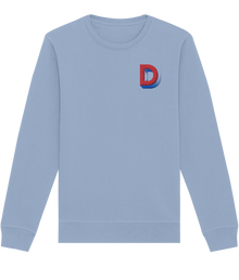  D INITIAL EMBROIDERED ORGANIC SWEATER