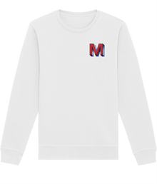  M INITIAL EMBROIDERED ORGANIC SWEATER