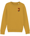 J Embroidered Organic Kids Sweater