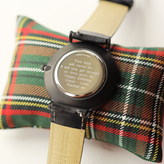 Personalised Men's Engraved Minimalist Watch 