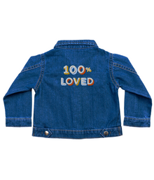  Loved Embroidered Baby Denim Jacket