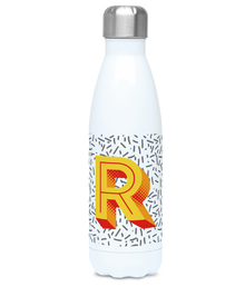  Stainless steel letter R water bottle and flask. Bigkid Collective