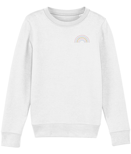Embroidered Rainbow Organic Kids Sweater
