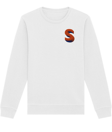  S INITIAL EMBROIDERED ORGANIC SWEATER