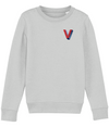 V Embroidered Organic Kids Sweater