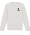 L INITIAL EMBROIDERED ORGANIC SWEATER