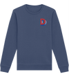 D INITIAL EMBROIDERED ORGANIC SWEATER