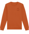 Embroidered EY UP Yorkshire Orange Organic Cotton Sweater