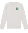 R INITIAL EMBROIDERED ORGANIC SWEATER