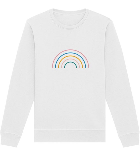 Rainbow Organic White Sweater