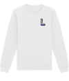 L INITIAL EMBROIDERED ORGANIC SWEATER