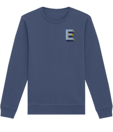  E INITIAL EMBROIDERED ORGANIC SWEATER
