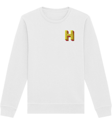  H  INITIAL EMBROIDERED ORGANIC SWEATER