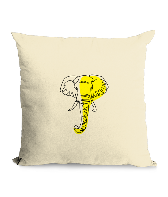 Elephant Natural Throw Cushion
