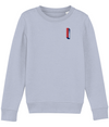 I Initial Embroidered Organic Kids Sweater