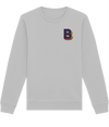 B INITIAL EMBROIDERED ORGANIC SWEATER