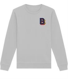  B INITIAL EMBROIDERED ORGANIC SWEATER